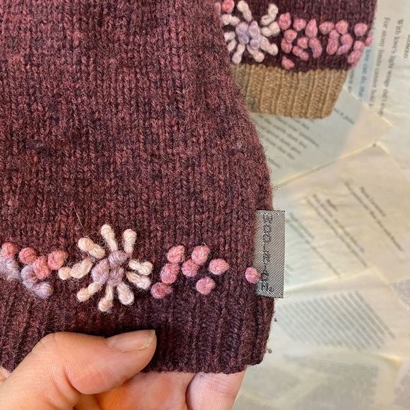 Y2K Woolrich Floral Embroidered Button Cardigan Cabernet Style Size 2XL - Picture 7 of 12